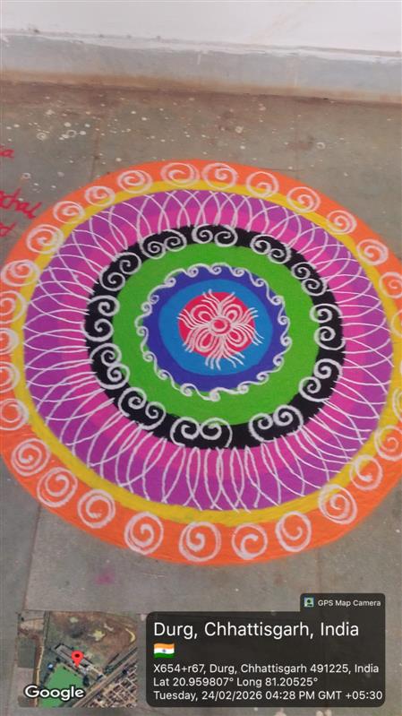 रंगोली प्रतियोगिता -Shahid Durwasa Nishad Government College Arjunda District Balod, C.G.